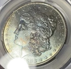 1883-O $1 MS62 CAC Morgan Silver Dollar Coin CACG - Blue Green Toning
