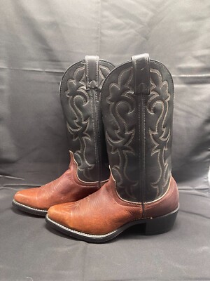 Vintage Laredo Brown and Black Leather Boots style 5065 Size 7.5D Vintage Laredo Brown and Black Leather Boots style 5065 Size  main image 2