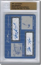 Bryan Anderson * Pete KOZMA * Autograph Rookie Auto Plate BGS 1/1