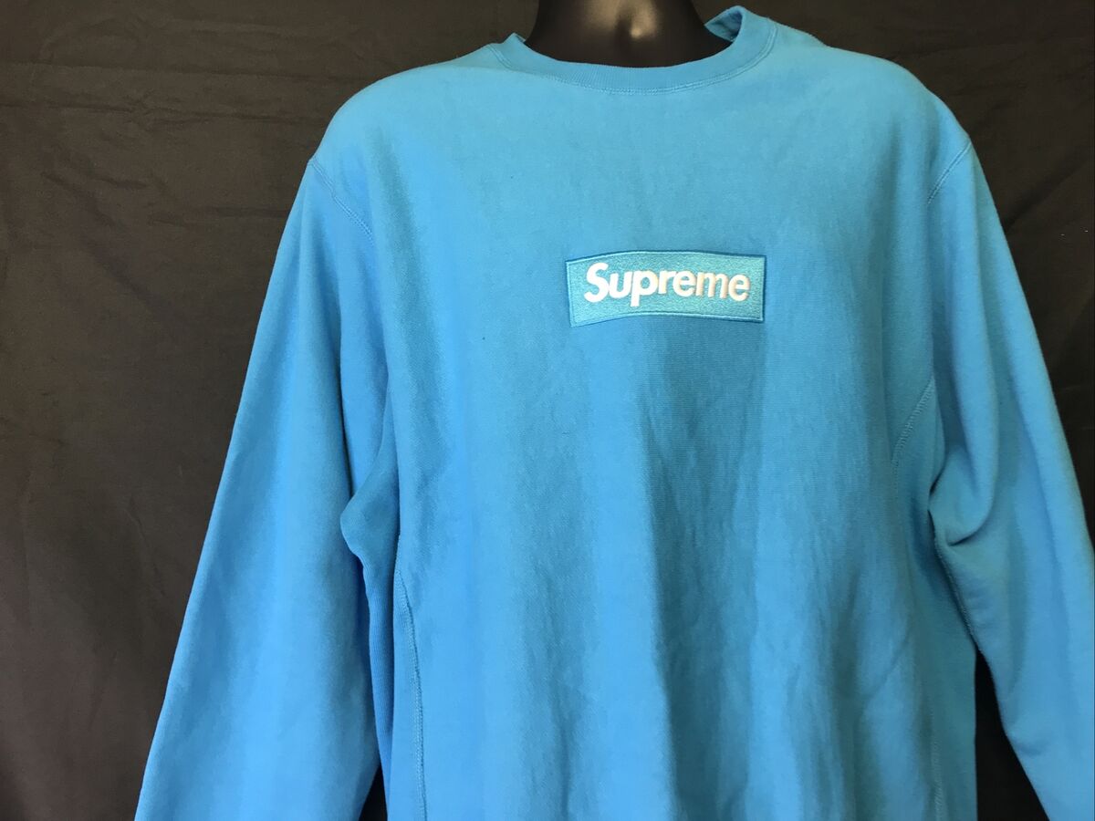 supreme box logo lamp blue