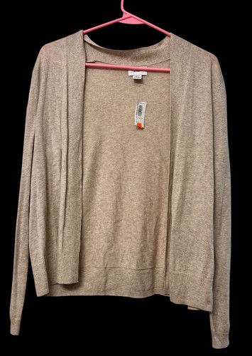 NWT Old Navy Women’s Small Petite Beige Long Sleeve open Front Cardigan Sweater