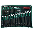 SAKUSEI 25pc Combination Spanner Set Metric 6 - 32mm Soft Grip with Storage Roll