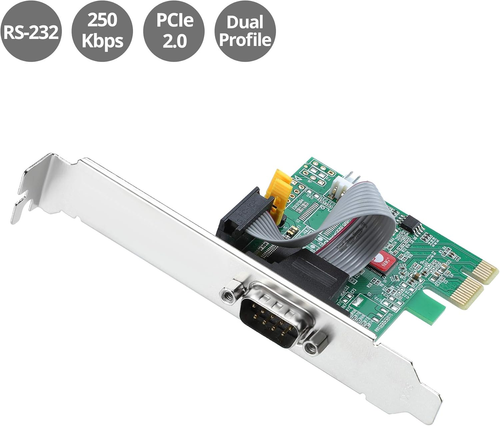 Single Serial Pcie Card Adapter, 16650 UART, Baud Rates up to 250Kbps, PCI - Picture 2 of 7