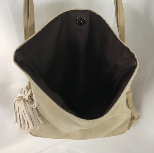 Who What Wear Handbag Purse Fold Over Faux Suede Crossbody - Picture 3 of 8