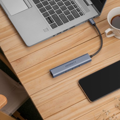 USB to Ethernet Adapter 4-in-1 Portable Data Hub USB Splitter USB 3.0 Expande... - Picture 4 of 6