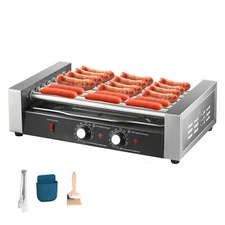 1200W Commercial 7-Tubes Hotdog Roller Grill Electric Set Sausage Roller