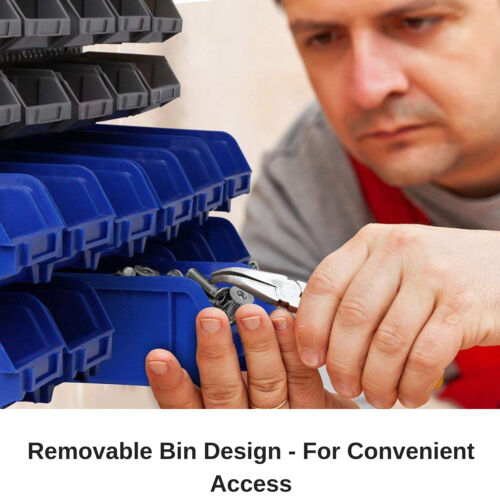 30 Bin Wall Mounted Storage Rack Shelf Organiser Nuts Bolts Garage Containers - Picture 9 of 12