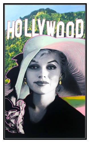 Steve Kaufman Large Oil Painting On Canvas Marilyn Monroe Hollywood Signed Art - Picture 3 of 5