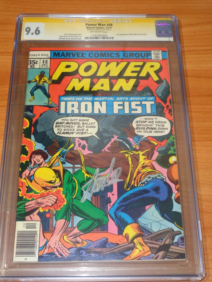 POWER MAN #48 CGC NM+ (Signed Stan Lee 1st Meeting Power