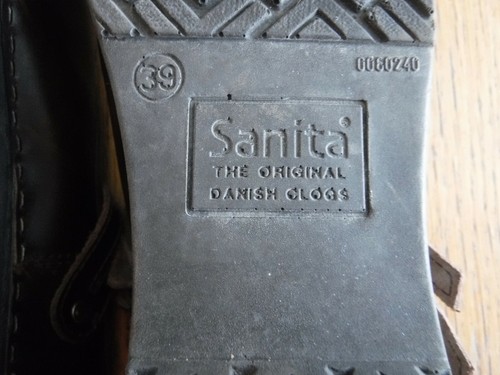 Sanita Claire Caribo Double Strap Leather Clogs,Size 39/US 8.5 Brown/Burgundy - Picture 5 of 7