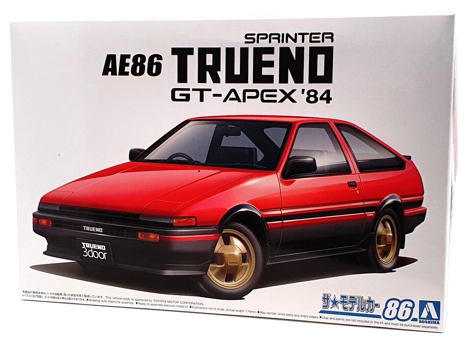Aoshima 1/24 Scale Kit 05969 - 1984 Toyota AE86 Trueno Sprinter GT