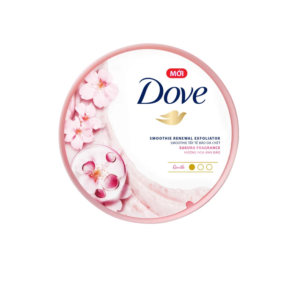 2x Dove Smothie Renewal Exfoliator Moisturizing Body Scrub Sakura Fragrance - Image 2 of 4