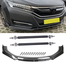Front Bumper Lip Splitter Spoiler Carbon Fiber Strut Rod  For Honda Accord