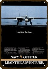 1986 US NAVY F-14 TOMCAT Fighter Jet Vintage-Look DECORATIVE REPLICA METAL SIGN