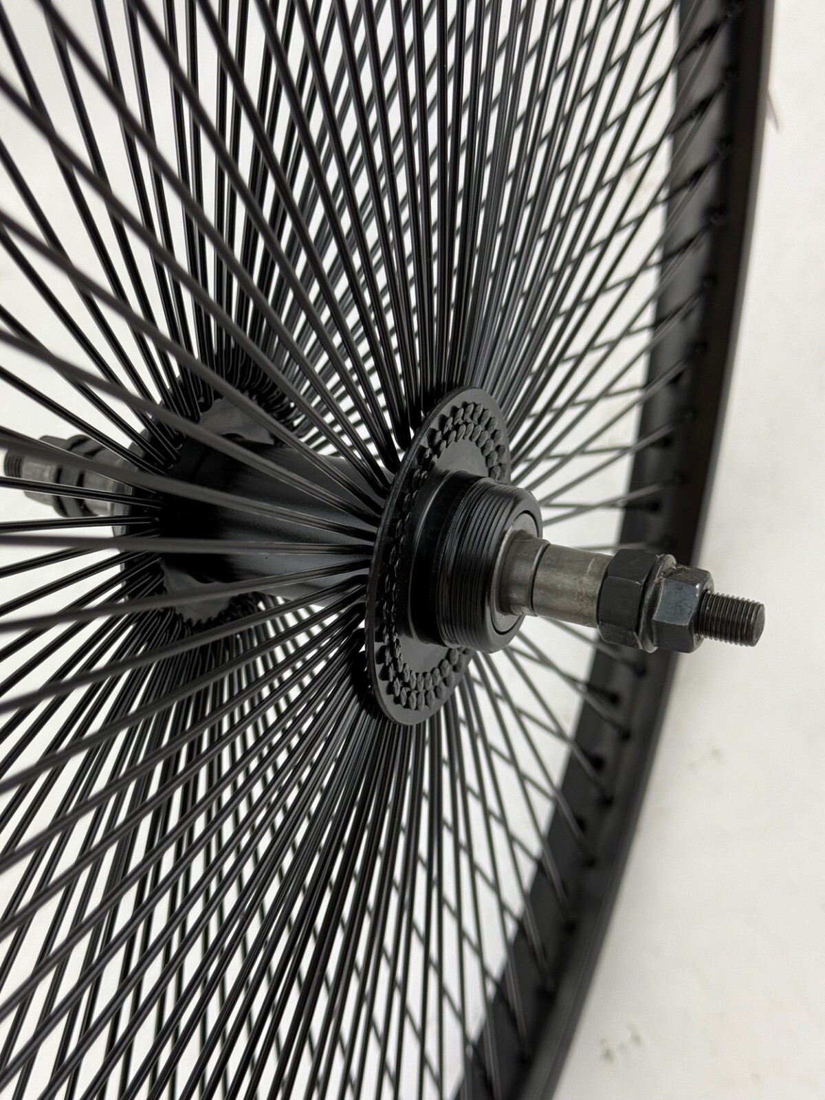 26" Front & Rear 1-7 speed Freewheel Bicycle Wheels&nbsp;with 144 Spokes Black.