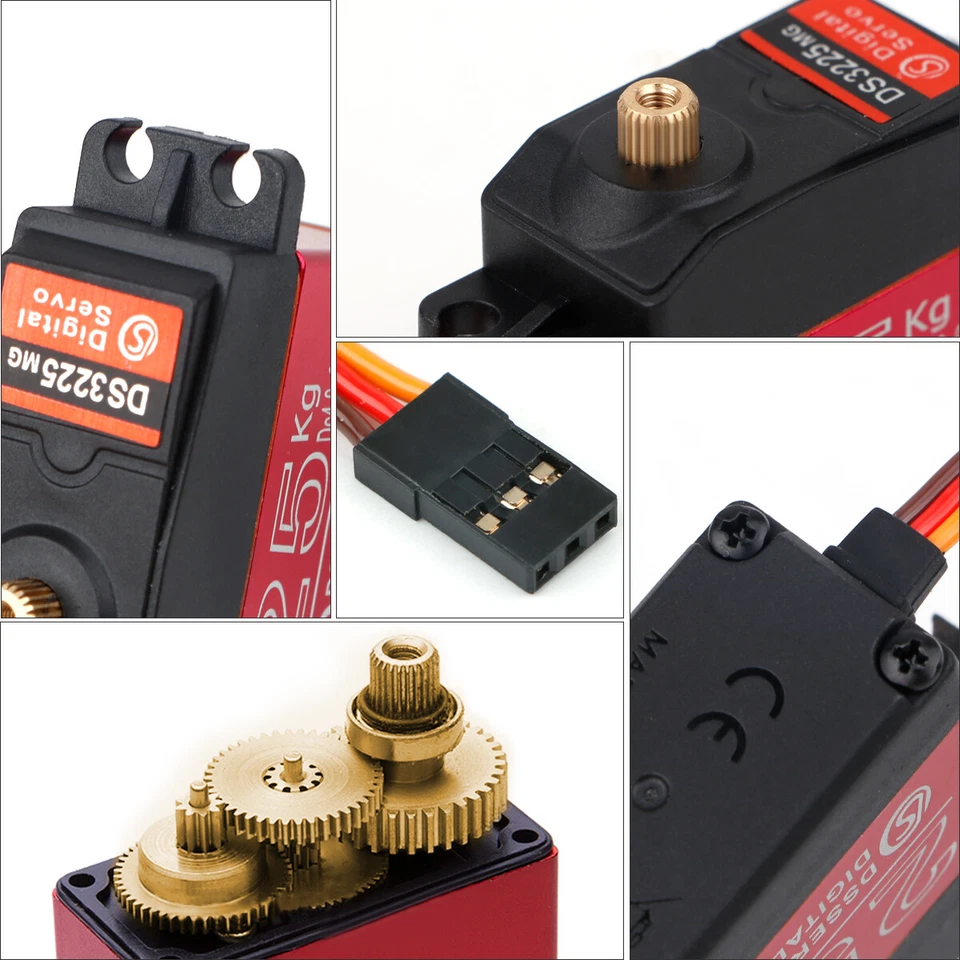 2x 25KG Full Metal Gear Digital Servo Servoarm hohem Drehmoment für RC Car 180° - Bild 4 von 4