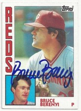Bruce Berenyl  Cincinnati Reds 1984 Topps #297 Signed Card