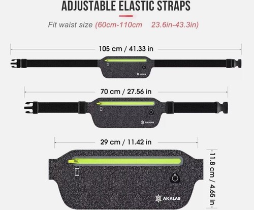 Vita Cintura Waterproof Bum Bag Esecuzione Jogging Viaggi Sacchetto per Chiavi - Picture 8 of 29