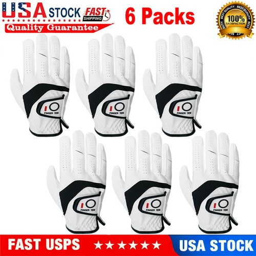 Mens Golf Gloves Large XL Leather Left Right Hand Lh Rh Pack Grip Soft