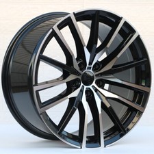 Set 4 20x10 Wheels For Bmw X5 X5m X6 20 5x120 Black Machined Face Rims