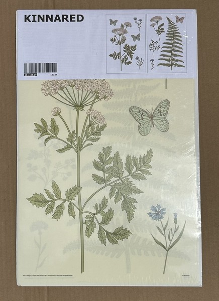 Pegatinas decorativas Ikea KINNARED helecho y flores 404.468.29 NUEVO
