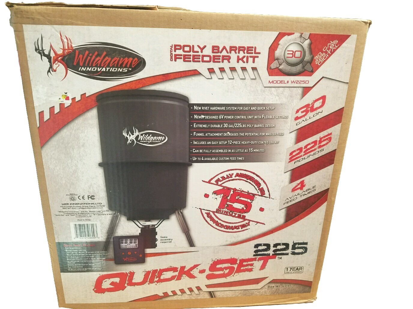 Wildgame Innovations Quick Set W225D TriPod Deer Feeder eBay