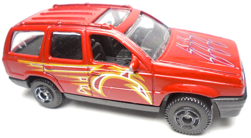 MOTOR MAX NO.6072 JEEP GRAND CHEROKEE RED 1:64 DIECAST 2.75" SUV W GOLD & SILVER - Picture 2 of 6