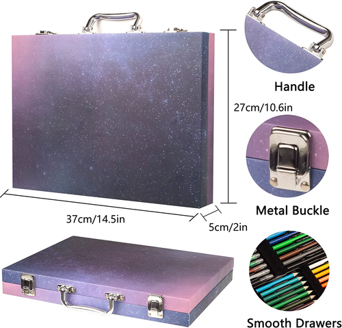 150PC Art Set with Sketch Book, Coloring Art Kit Drawing Art Supplies Case, Mark - Picture 2 of 12