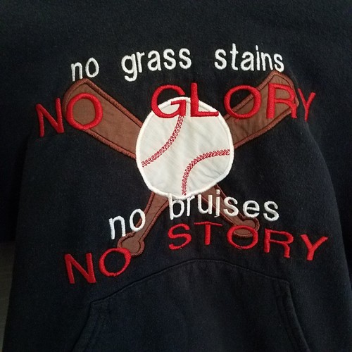Youth size Med hoodie No Grass Stains No Glory No Bruises No Story - Picture 2 of 4
