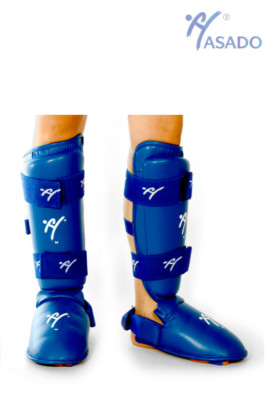 Karate, Kick-Box Schienbein-und Spannschutz Ultra-Shutz Blau