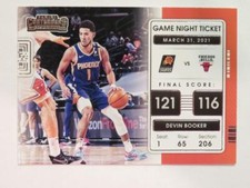 2022 Panini Contenders Basketball Devin Booker Game Night Ticket Card #19 Suns