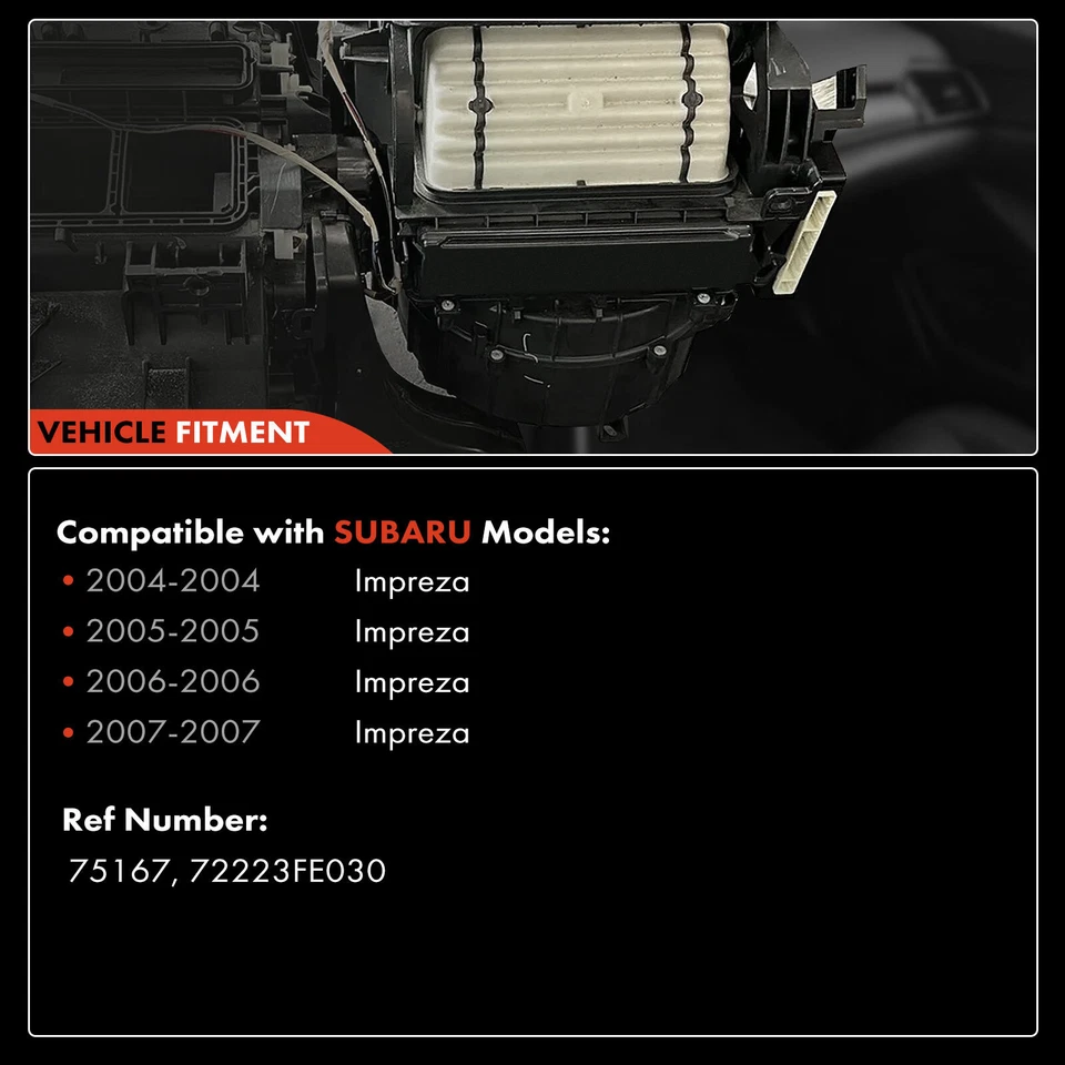 HVAC 加热器鼓风机电机带风扇笼适用于斯巴鲁 Impreza Outback Sport 2004-2007 — 第 4/4 张图片