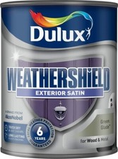 Dulux Weathershield Exterior Satin Paint For Wood Metal Green Glade 2.5L