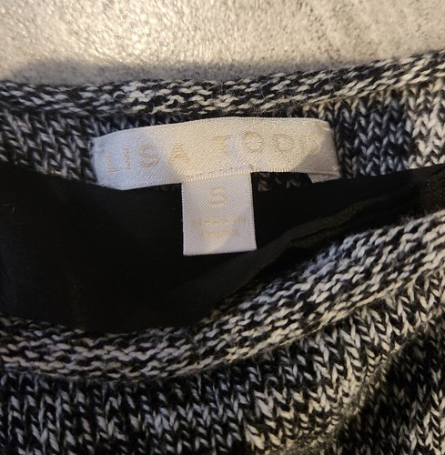 Lisa Todd Heather Gray Lace Up Back Slit Sleeve Cotton Cashmere Long Sleeve Sz S - Picture 11 of 15