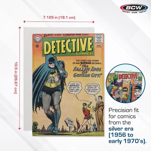 5 packs of 50 (250) BCW Premade Resealable Silver Comic Book Bags & Boards - Picture 4 of 7