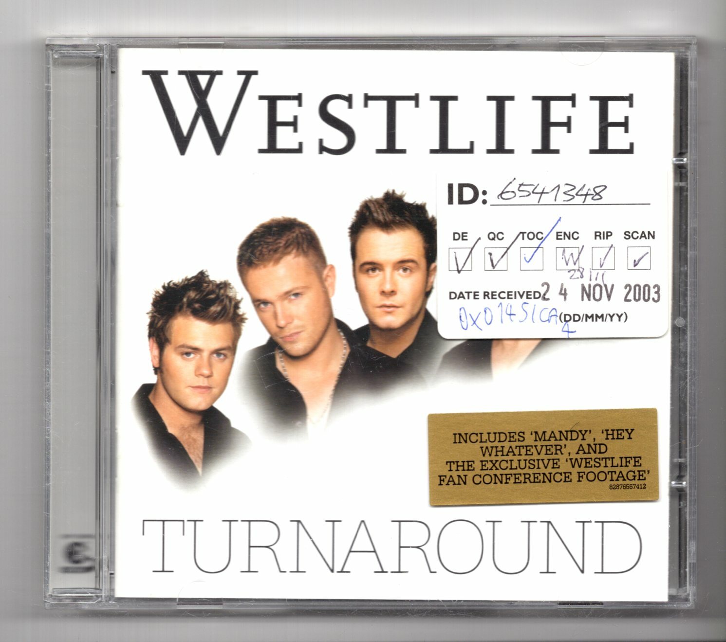 (KE990) Westlife, Turnaround - 2003 CD