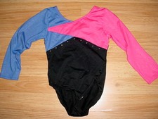 Girls Gymnastic-Dance-Tumbling-Ice Skating Skate Leotard Bodysuit Costume-S-6-6x