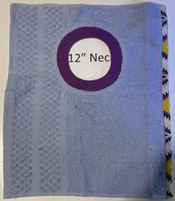 Bib 12" Neck Pull Over Head T-Shirt Special Needs Drool towel cotton blue