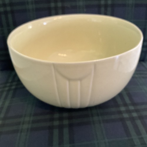 Vintage Hall Art Deco Mix/Serve Cream/Yellow Bowl Large Stoneware Pottery 1930s - Picture 2 of 8