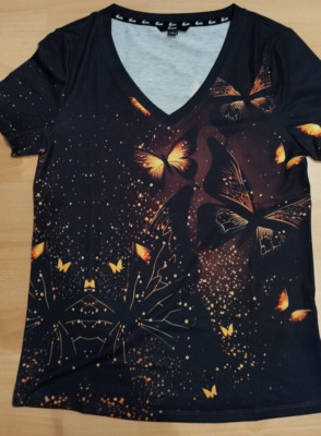 Süßes T-Shirt Schmetterlinge von ShallWe Gr. S 36-40 Maße im Text/siehe Bilder