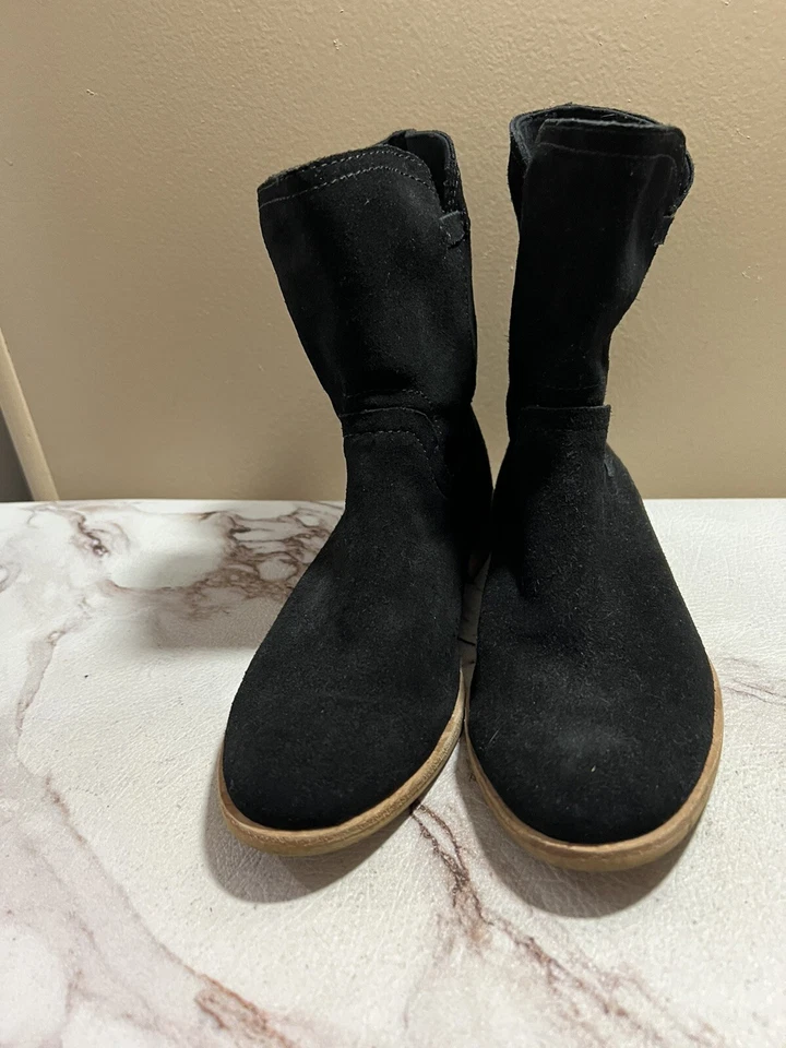 SPLENDID PALISADE Botas holgadas cómodas de gamuza negras de diseñador 6,5 Foto 4 de 4