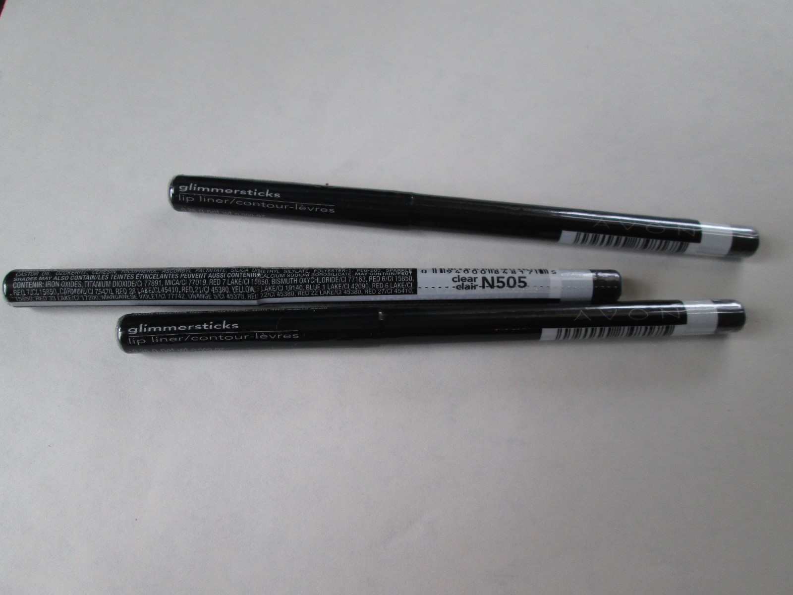 AVON Glimmerstick Retractable Lip Liner Lot 3 Coral, Clear, Nude, Pink