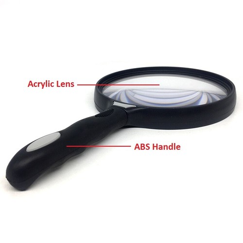 Large Lens Handheld Magnifier 2.5X 130 mm Reading Magnifying Glass Jewelry Loupe - Picture 2 of 6