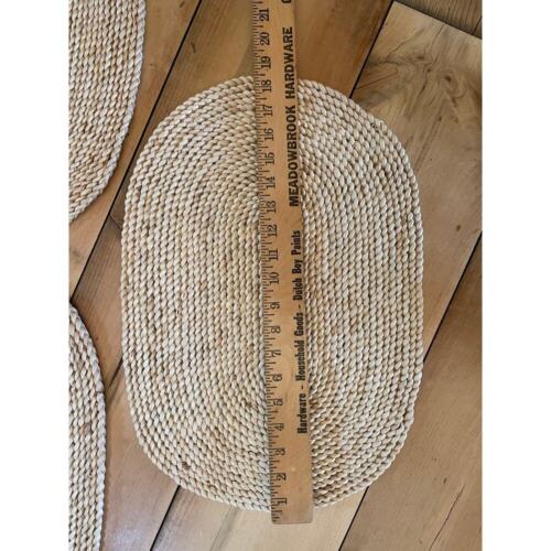 5 Rattan Handwoven Braided Oval Thick Placemats. Dining Room Table Decor - Picture 3 of 4
