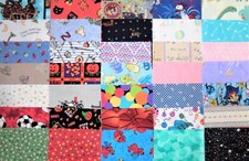 100 PCS KIDS PRINT 100 COTTON FABRIC SQUARES QUILTING 5"X 5" CHARM PACK