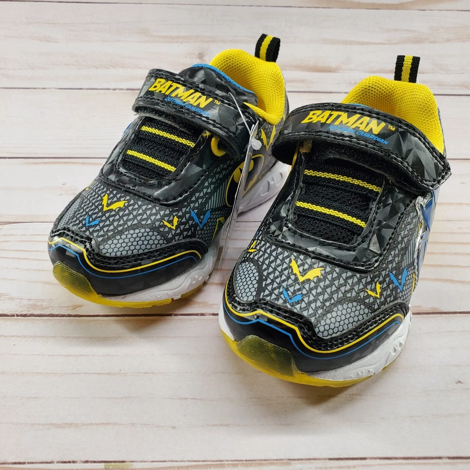 Batman Iluminado Zapatos Tenis Niño Pequeño Talla 7 Negro DC Comics Super Hero Gotham Foto 4 de 4