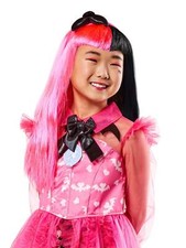 Draculaura Fancy Dress Wig Kids Pink Black Wig Monster High