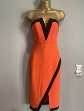 Rare London Wrap Dress Orange UK 8 RRP £49.99 LN036 JJ 12
