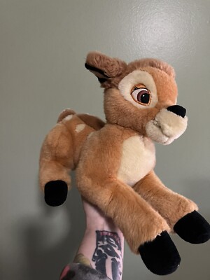 Disney Store Bambi Plush Deer  Stuffed Animal 14  Lying Down