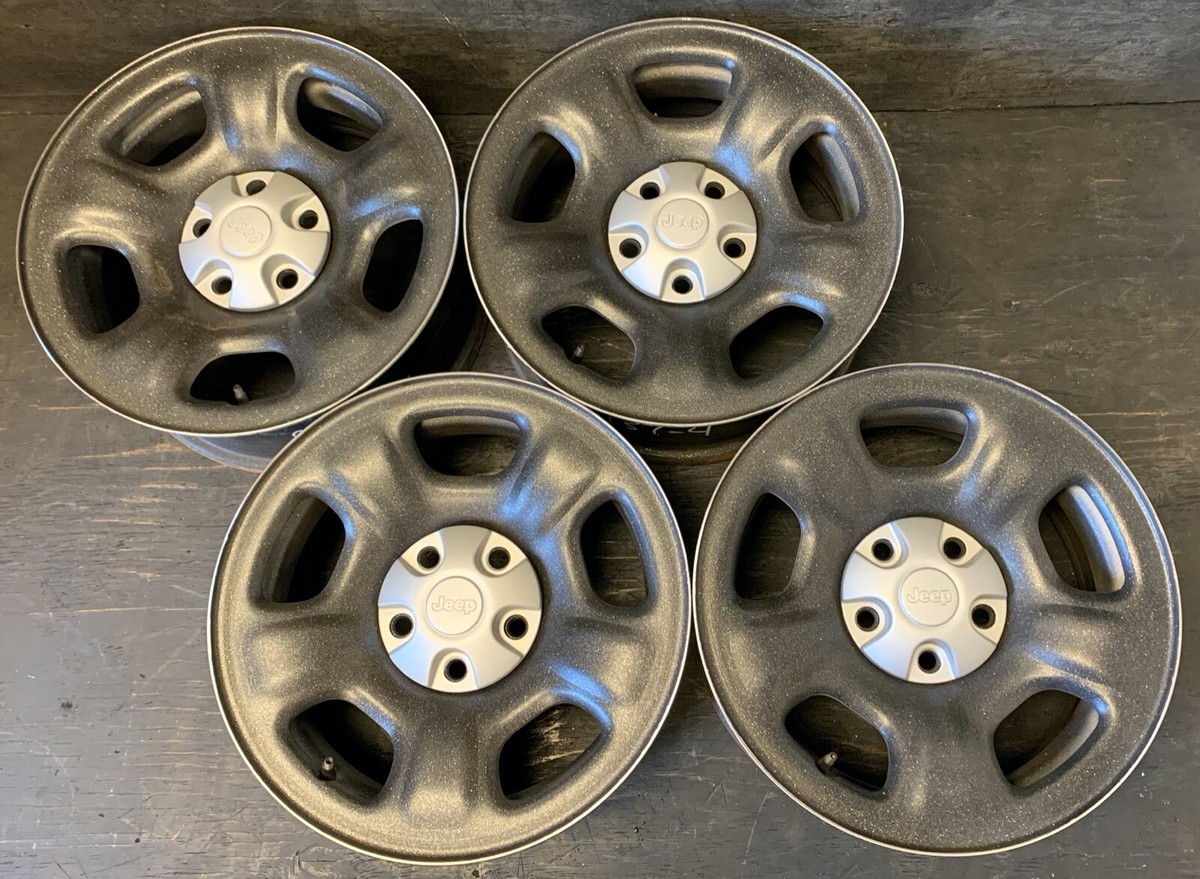 4) Jeep Liberty Cherokee Wrangler Wheels Rims + Caps 16